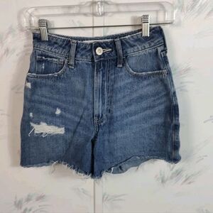 Hollister Ultra High Rise 90s Short Denim Blue Women's Shorts 000